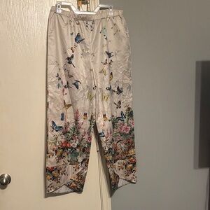 Vibrant Floral and Butterfly Print Pants